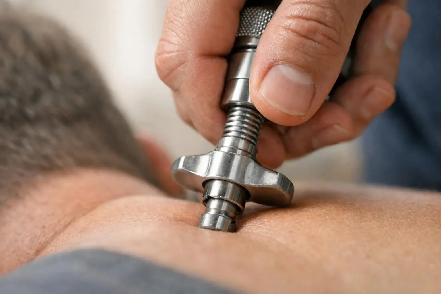 Chiropractic Adjustment in Chiropractor: Chiropractic Adjustment is a hands-on procedure where a licensed chiropractor app...
