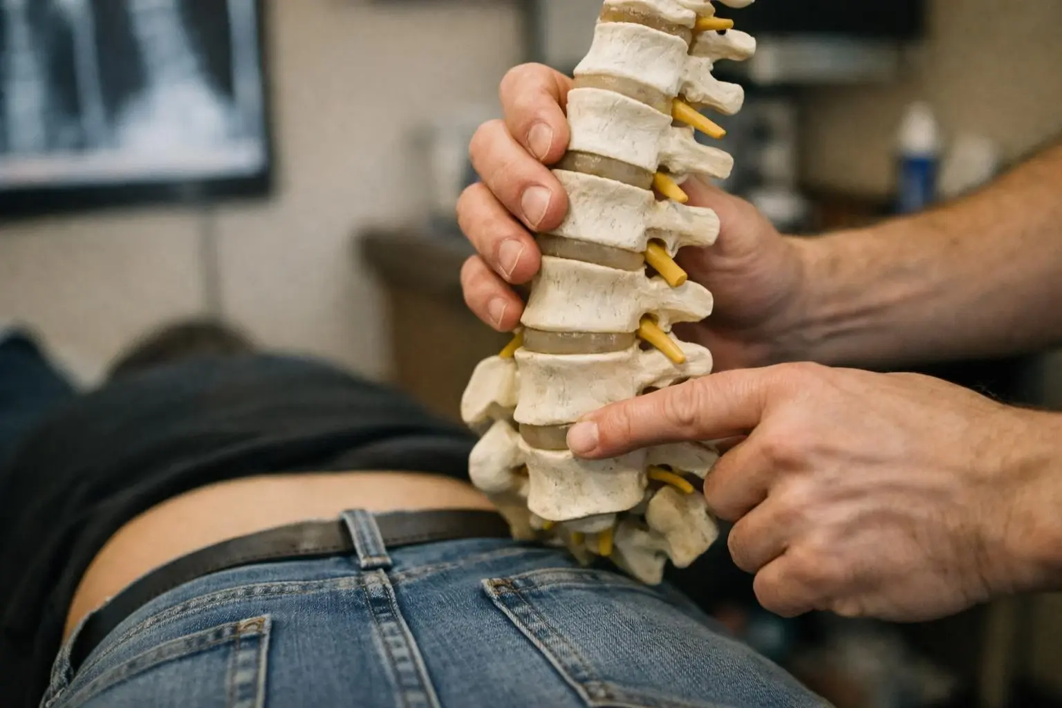 Lumbar Spine in Chiropractor: Lumbar Spine is the lower part of the spine, made up of—visual guide