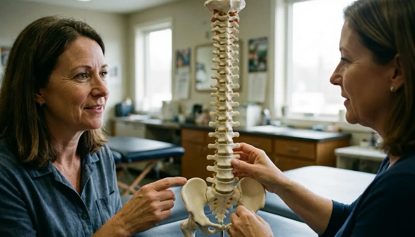 Thoracic Spine in Chiropractor: Thoracic Spine is the middle section of the human spine, located between—visual guide
